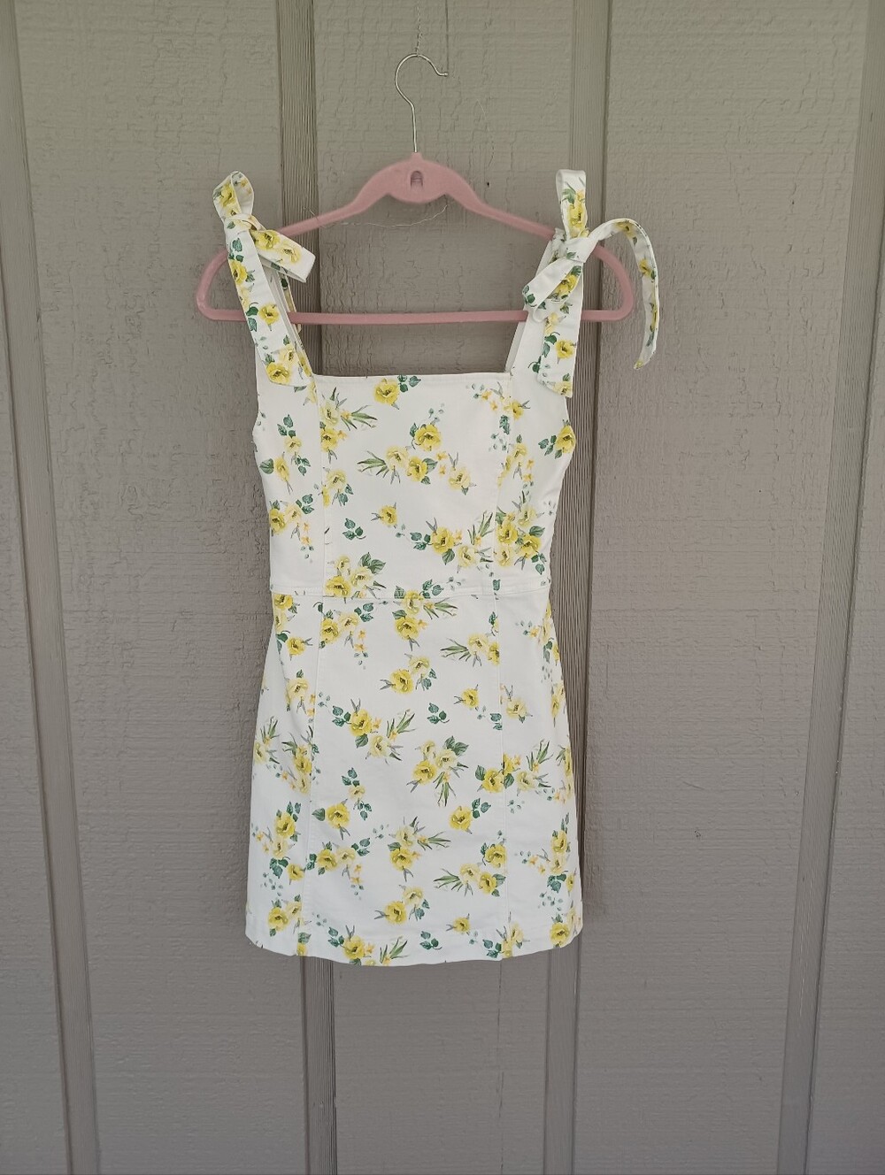 Alice And Olivia Maryann Tie Shoulder Dress Size 6 Floral Cotton Blend Preppy